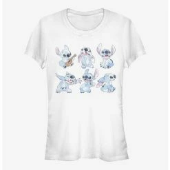 Best Pirce 👍 Disney Lilo & Stich Watercolor ✨ Girls T-Shirt ⭐