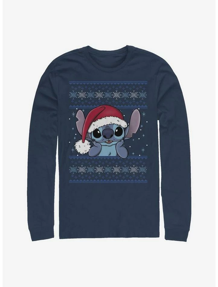 Best deal π Disney Lilo & Stitch Holiday Stitch Wearing Santa Hat Long-Sleeve T-Shirt π 1 Best deal π Disney Lilo & Stitch Holiday Stitch Wearing Santa Hat Long-Sleeve T-Shirt π