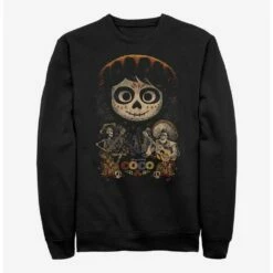 Best Pirce ⌛ Disney Pixar Coco Poster Crew Sweatshirt 🎉