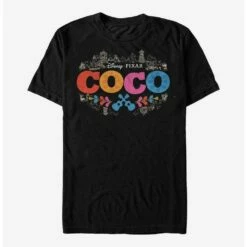Cheap ⌛ Disney Pixar Coco Artistic Logo T-Shirt 🥰