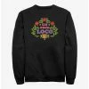 Discount ✔️ Disney Pixar Coco Un Poco Loco Floral Emblem Crew Sweatshirt ⭐