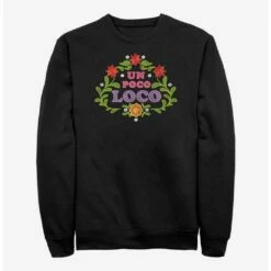 Discount ✔️ Disney Pixar Coco Un Poco Loco Floral Emblem Crew Sweatshirt ⭐