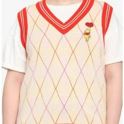 Outlet 😀 Her Universe Disney Winnie The Pooh Argyle Girls Sweater Vest Plus Size 😉