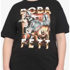 Budget ✔️ Star Wars Boba Fett '90s Boyfriend Fit ⌛ Girls T-Shirt Plus Size 👏
