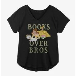 Promo 😉 Disney Beauty And The Beast Books Over Bros 🛒 Girls Plus Size T-Shirt ✨