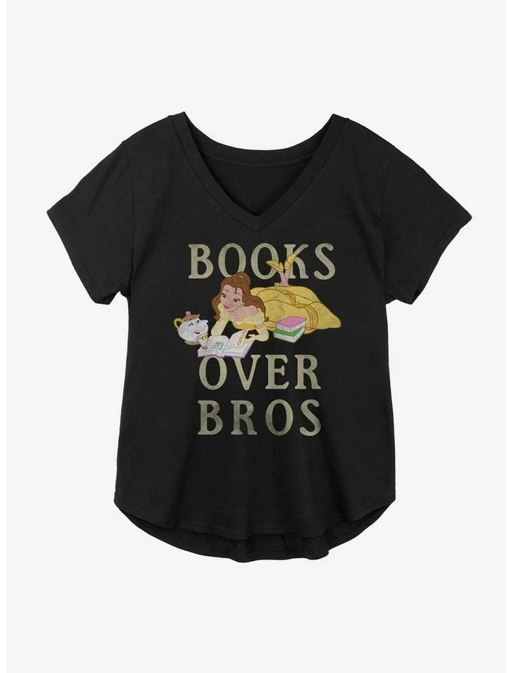 Promo 😉 Disney Beauty And The Beast Books Over Bros 🛒 Girls Plus Size T-Shirt ✨ 1 Promo 😉 Disney Beauty And The Beast Books Over Bros 🛒 Girls Plus Size T-Shirt ✨