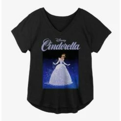 Outlet 💯 Disney Cinderella Dress Transformation Girls Plus Size T-Shirt 🎉