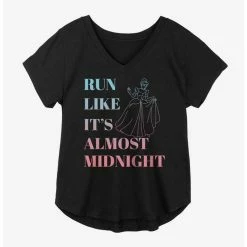 Hot Sale ✔️ Disney Cinderella Run Like It's Almost Midnight 🎉 Girls Plus Size T-Shirt 🎉