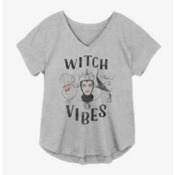 Hot Sale ❤️ Disney Villains Witch Vibes 🧨 Girls Plus Size T-Shirt ✨