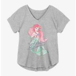 Deals 🧨 Disney The Little Mermaid Ariel Signature ⌛ Girls Plus Size T-Shirt ✨