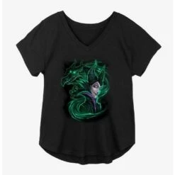 Flash Sale ❤️ Disney Sleeping Beauty Maleficent Dark Magic Girls Plus Size T-Shirt ✔️