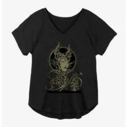 Best reviews of ⭐ Disney Sleeping Beauty Maleficent Spinwheel Girls Plus Size T-Shirt 🧨