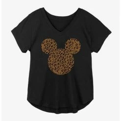 Budget 🧨 Disney Mickey Mouse Cheetah Logo 🎁 Girls Plus Size T-Shirt ✔️