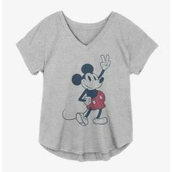 Deals 🧨 Disney Mickey Mouse Plaid Old School Girls Plus Size T-Shirt 🎉