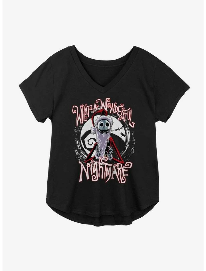 Promo 😀 The Nightmare Before Christmas What A Wonderful Nightmare 😉 Girls Plus Size T-Shirt ⌛ 1 Promo 😀 The Nightmare Before Christmas What A Wonderful Nightmare 😉 Girls Plus Size T-Shirt ⌛