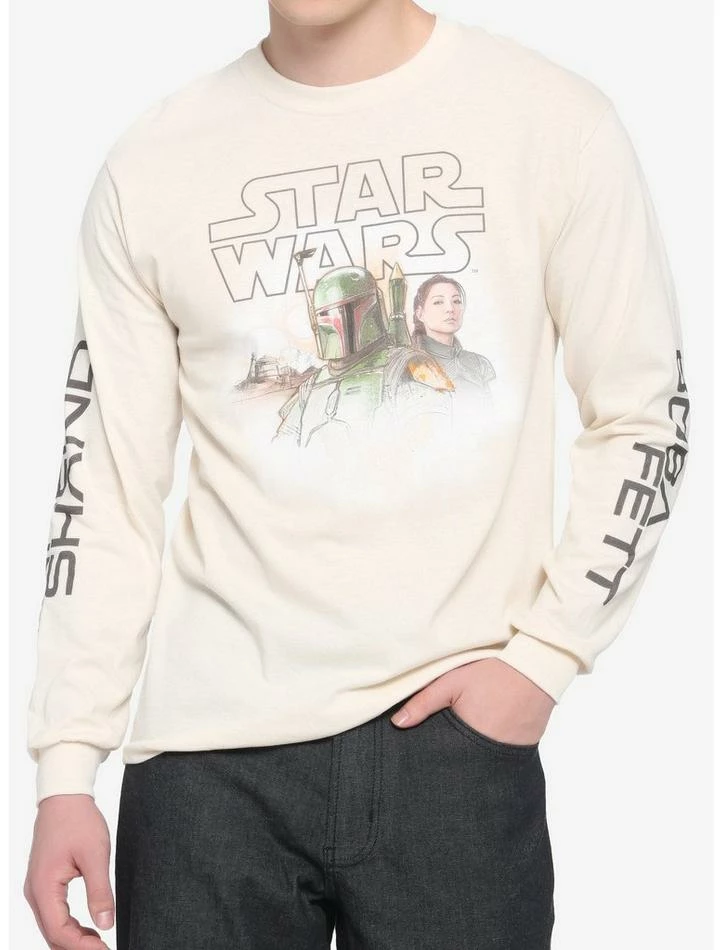 Deals ✔️ Star Wars The Book Of Boba Fett Fennec Shand & Boba Fett Long-Sleeve T-Shirt ✔️ 1 Deals ✔️ Star Wars The Book Of Boba Fett Fennec Shand & Boba Fett Long-Sleeve T-Shirt ✔️