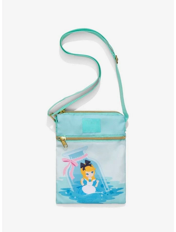 Cheapest ⭐ Loungefly Disney Alice In Wonderland Bottle Passport Crossbody Bag 🧨 1 Cheapest ⭐ Loungefly Disney Alice In Wonderland Bottle Passport Crossbody Bag 🧨