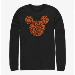 Deals 🎁 Disney Mickey Mouse Ears Halloween Icons Long-Sleeve T-Shirt 💯