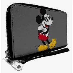 Hot Sale 🔥 Disney Mickey Mouse Glasses Zip Around Wallet 😀