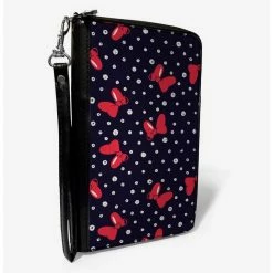 Brand new 🥰 Disney Minnie Mouse Bow Polka Dot Toss Print Zip Around Wallet 😍