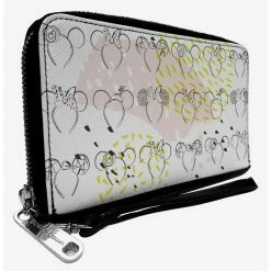 Top 10 👍 Disney Minnie Mouse Sketch Zip Around Wallet ❤️