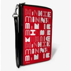 Outlet π Disney Minnie Mouse Typography Zip Around Wallet β€οΈ