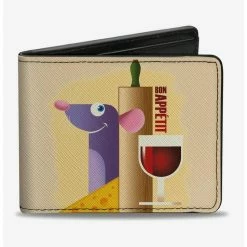New 🔔 Disney Pixar Ratatouille Remy Bon Appetit Bifold Wallet 🔔