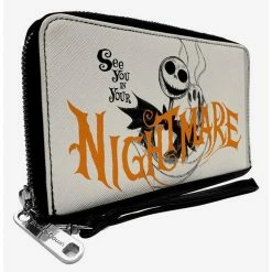 Brand new 😍 The Nightmare Before 😍 Christmas Jack See You In Your Nightmare Zip Around Wallet ⭐