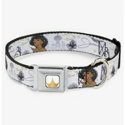 Top 10 😀 Disney Aladdin Jasmine Palace Flowers Seatbelt Dog Collar 🤩