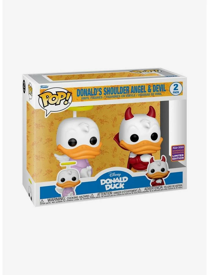 Cheapest β Funko Disney Pop! Donald's Shoulder Angel & Devil Vinyl Figure Set 2022 Wondrous Convention Exclusive π 2 Cheapest β Funko Disney Pop! Donald's Shoulder Angel & Devil Vinyl Figure Set 2022 Wondrous Convention Exclusive π - Image 2