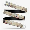 Wholesale 👏 Disney Snow White And The Seven Dwarfs Flowers Yellow Seatbelt Belt 🛒