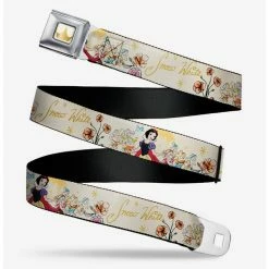 Wholesale 👏 Disney Snow White And The Seven Dwarfs Flowers Yellow Seatbelt Belt 🛒