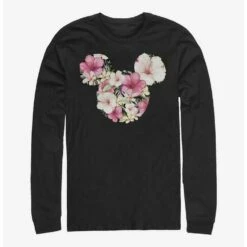 Deals 😀 Disney Mickey Mouse Tropical Ears Long-Sleeve T-Shirt 🤩