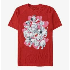 Hot Sale โค๏ธ Disney 101 Dalmatians Valentine Hearts T-Shirt โ๏ธ