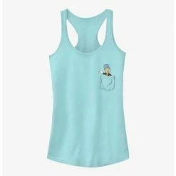 Coupon 👍 Disney Pinocchio Jiminy Cricket In Pocket Girls Tank 👍