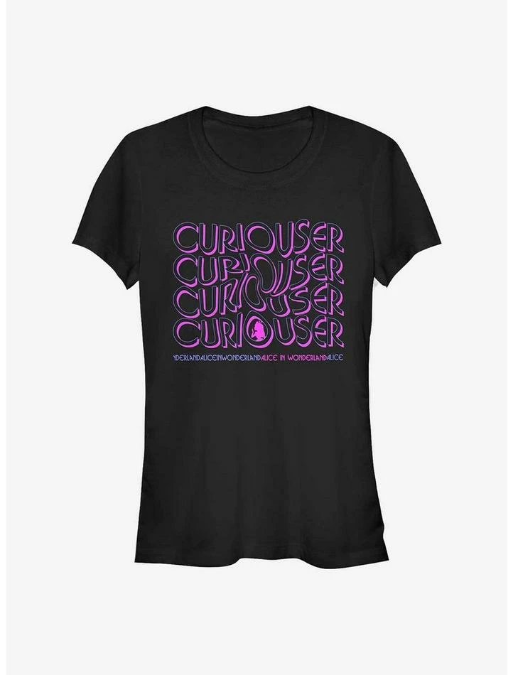 Cheapest ✨ Disney Alice In Wonderland Curiouser Swilr Girls T-Shirt ⌛ 1 Cheapest ✨ Disney Alice In Wonderland Curiouser Swilr Girls T-Shirt ⌛