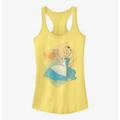 Coupon 💯 Disney Alice In Wonderland Watercolors Girls Tank ✔️