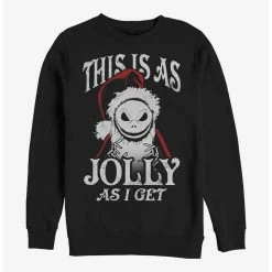 Deals ✔️ Disney The Nightmare Before 😀 Christmas This Is As Jolly As I Get Santa Jack Sweatshirt ✨