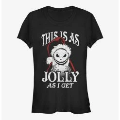 Deals 👍 Disney The Nightmare Before Christmas This Is As Jolly As I Get Santa Jack ⭐ Girls T-Shirt ✨