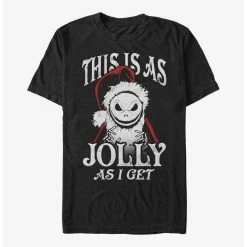 Buy 😍 Disney The Nightmare Before ❄ Christmas This Is As Jolly As I Get Santa Jack T-Shirt ⭐