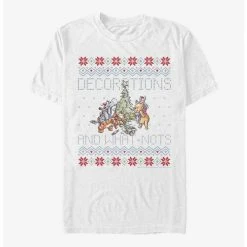 Brand new 🎉 Disney Winnie The Pooh Fair Isle Decorations And What Nots Christmas T-Shirt 🧨