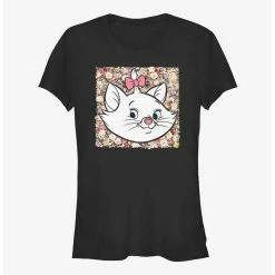 Deals 👏 Disney The Aristocats Boxed Floral Marie Girls T-Shirt 😍