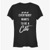Budget ⌛ Disney The Aristocats Everbody Wants To Be A Cat Girls T-Shirt 🤩