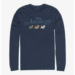 Budget ⭐ Disney The Aristocats Kitten Walk Logo Long Sleeve T-Shirt 🌟