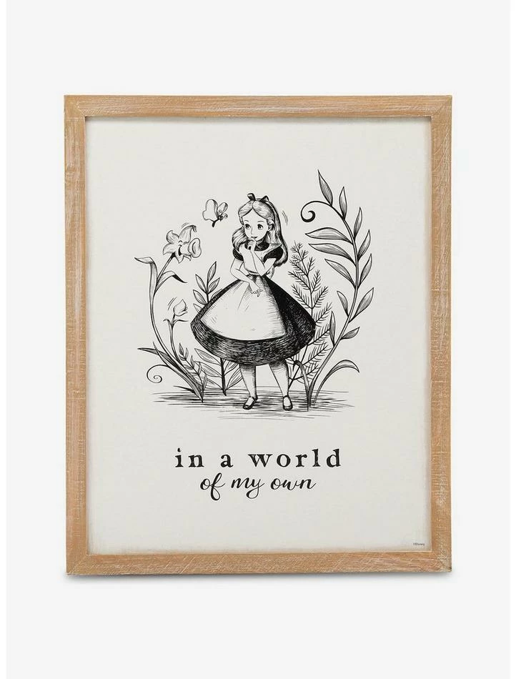 Buy 😉 Disney Alice In Wonderland Framed Wood Décor 🔔 1 Buy 😉 Disney Alice In Wonderland Framed Wood Décor 🔔