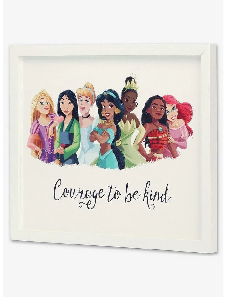 Buy 😉 Disney Princesses Courage To Be Kind Framed Décor 👏 2 Buy 😉 Disney Princesses Courage To Be Kind Framed Décor 👏 - Image 2