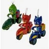 Brand new 🤩 Pj Masks With Vehicle Ornament 3 Pc Set 🔔