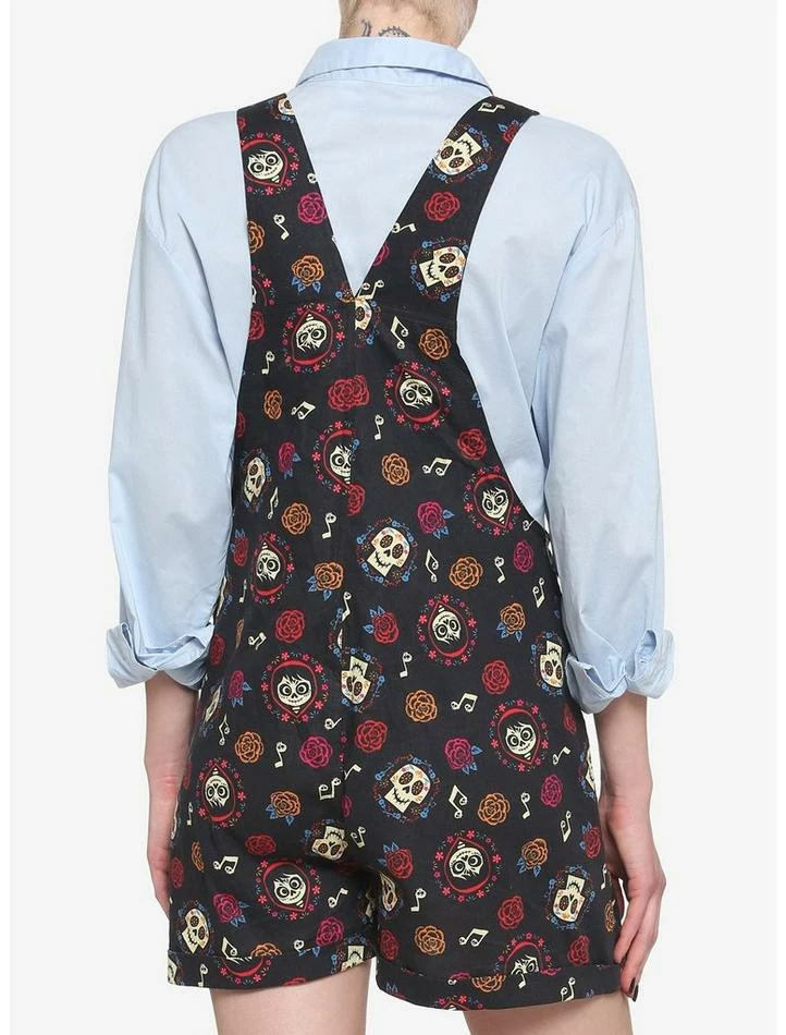Top 10 😉 Disney Pixar Coco Sugar Skull Soft Shortalls ✨ 3 Top 10 😉 Disney Pixar Coco Sugar Skull Soft Shortalls ✨ - Image 3