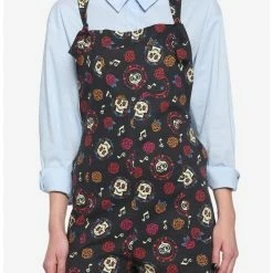 Top 10 😉 Disney Pixar Coco Sugar Skull Soft Shortalls ✨