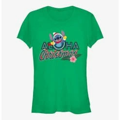 Flash Sale ✨ Disney Lilo & Stitch Aloha Christmas 🧨 Girls T-Shirt ❤️